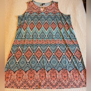 New Direction Curvy Sleeveless Shift Dress